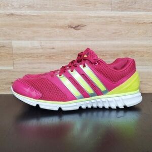 Adidas Falcon Pink Yellow Shoes Women's Size 8.5